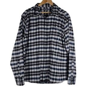 Eddie Bauer Plaid Flannel Button Down Shirt XL‎